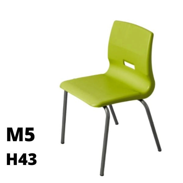 SEDUTA SALICE h43cm, struttura grigia, seduta verde lime SD.ST.4GF.M5.VL