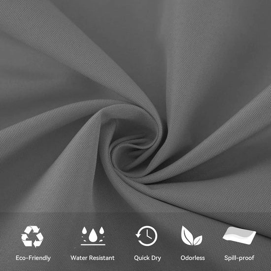 Tavolo coperto - impermeabile - lussuoso circa 140 cm lavabile - facile da pulire lino - qualità premium look effetto loto protezione da macchie tovaglie per tavolo - qualità premium colore chiaro grigio per sala da pranzo giardino matrimonio