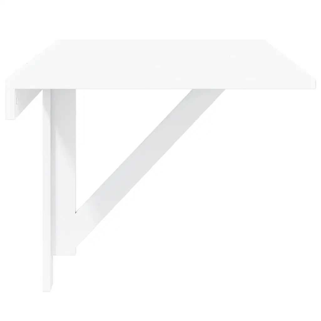 Tavolino Muro Pieghevole Bianco Lucido 100x60x56 cm Multistrato CFW2575535