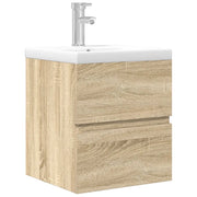 Set Mobili da Bagno | Armadio da bagno 2 pz Rovere Sonoma in Legno Multistrato