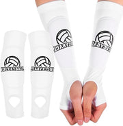 Paio di Protezioni Braccio per Volley con Piastra Antiscivolo e Apertura Dito - Protezione Elastica Avambraccio e Accessori per Atleti