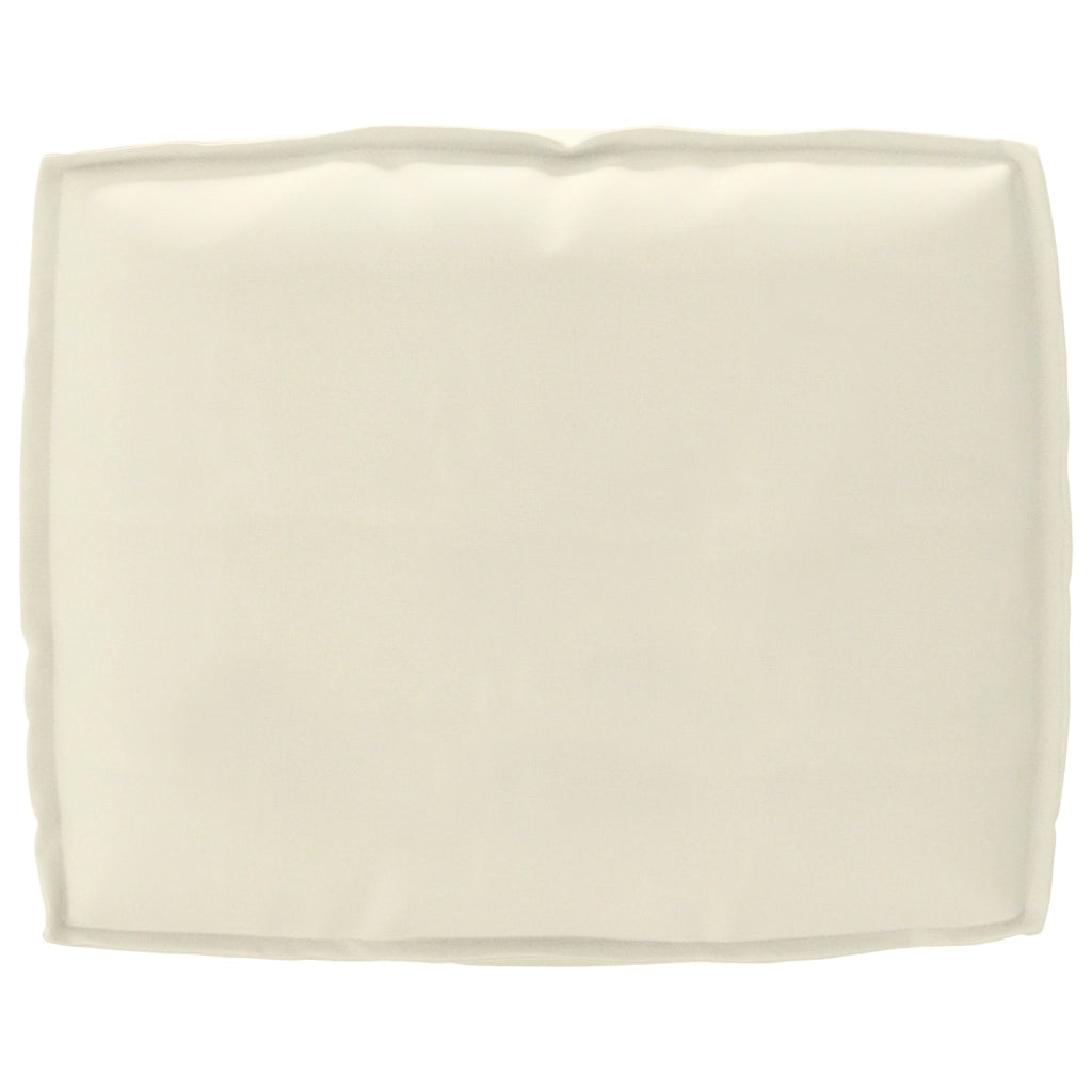 Cuscino per Pallet per Supporto Schienale Crema 50x40x12 cm Tessuto Oxford