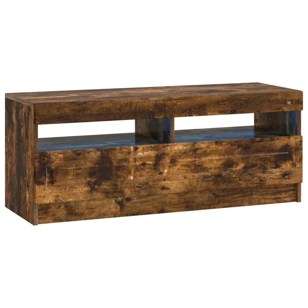 Mobile TV LED a 5 pezzi Rovere Fumo Legno ingegnerizzato 3417007
