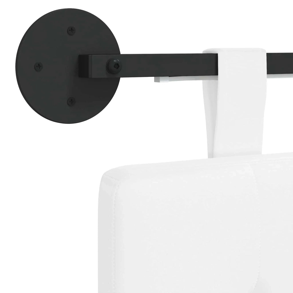 Testiera sospesa Con luce LED Bianco Tessuto