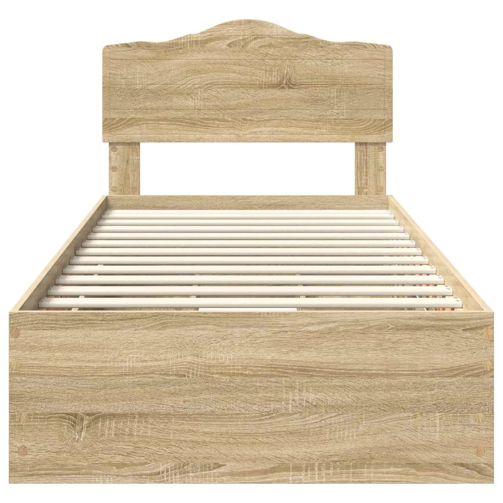 Struttura del letto con cassetto Rovere Sonoma 90 x 200 cm 3413042
