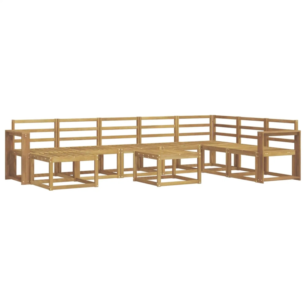 Set di divani da esterno 9 pcs Bianco Legno di Acacia Massello 3388088