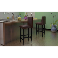 Sgabelli da Bar 4 pz Marrone Scuro in Similpelle cod mxl 69478