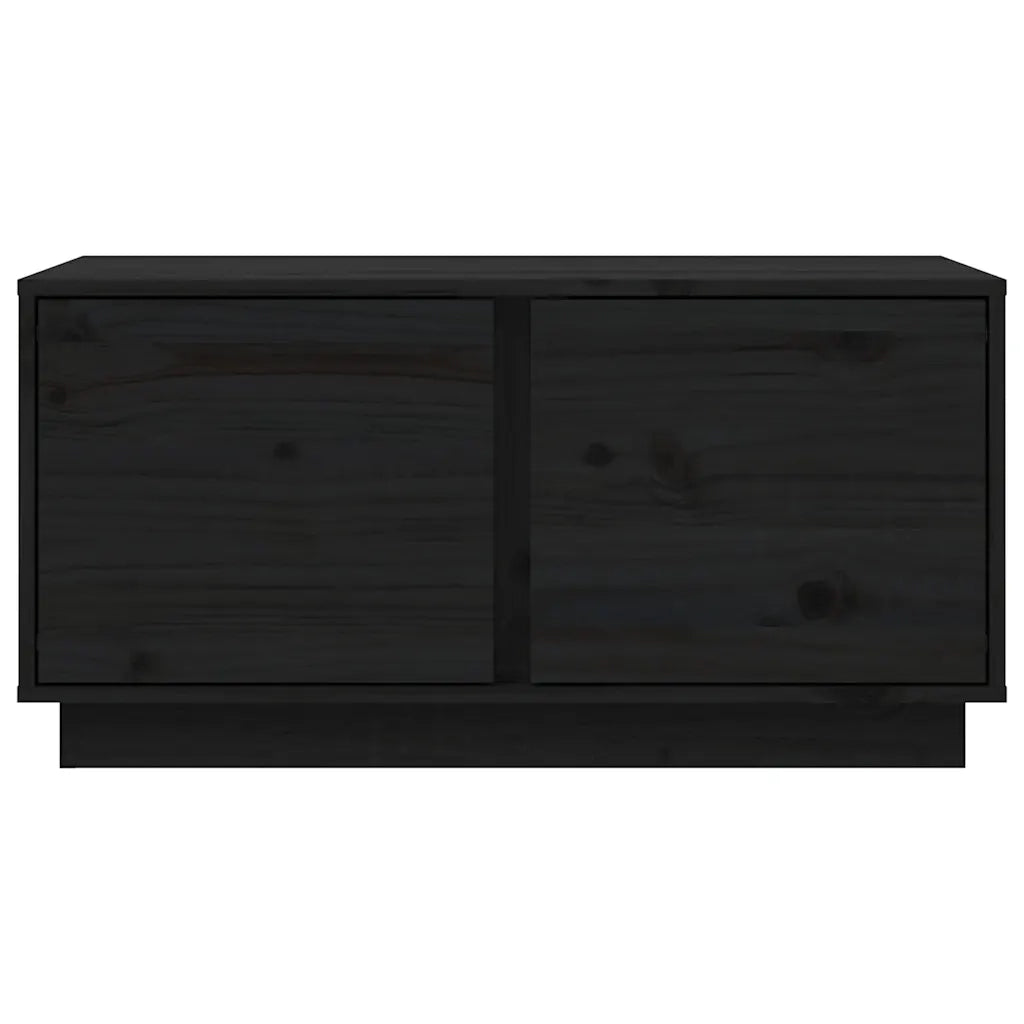 Tavolino da salotto | Tavolino da caff¨¨ | Tavolino da Soggiorno Nero 80x50x40 cm Legno Massello di Pino