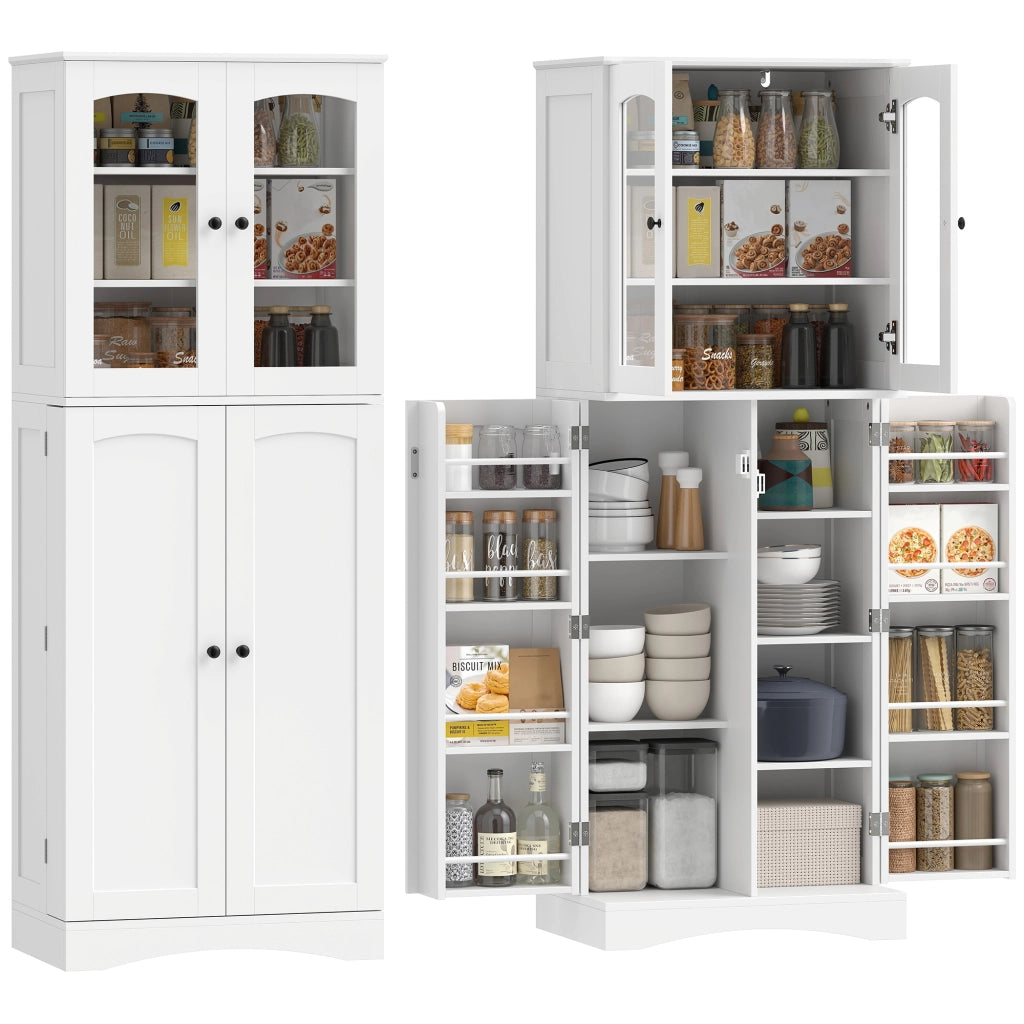Cassettiera per cucina con ante in acrilico ¨C Zephmum ¨C Bianco 60x40x162 cm