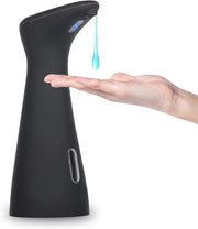 Dispensatore di sapone liquido senza contatto per bagno e cucina - nero mat