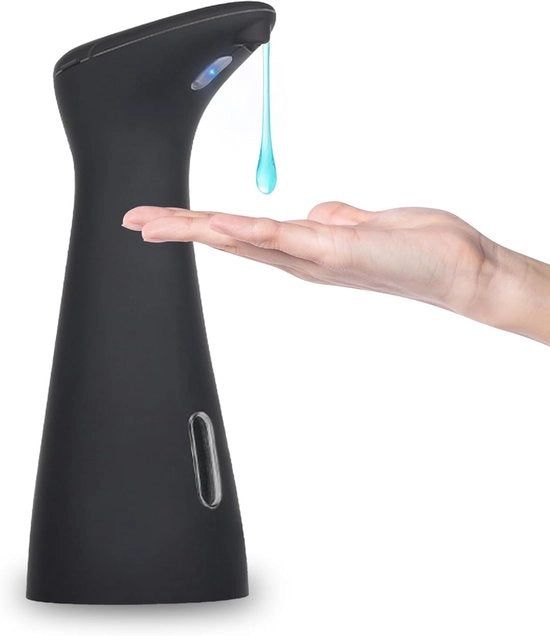 Dispensatore di sapone liquido senza contatto per bagno e cucina - nero mat