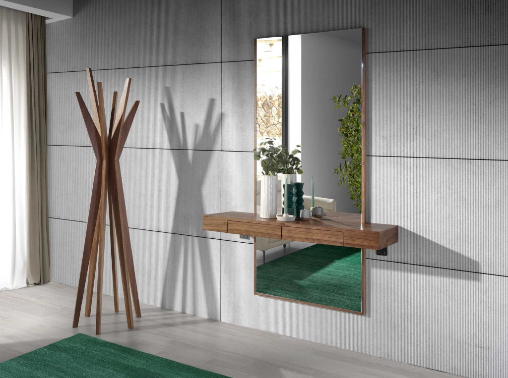 Appendiabiti in legno di noce