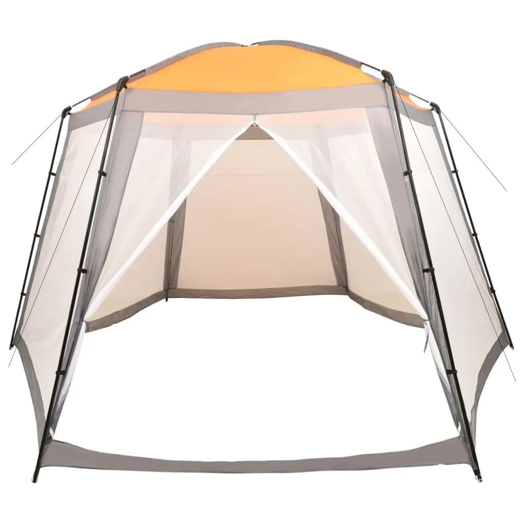 Tenda per Piscina in Tessuto 500x433x250 cm Grigio