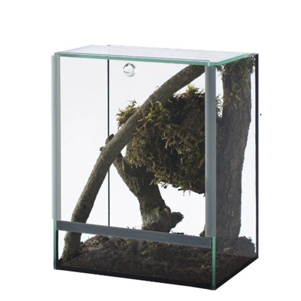 Diversa Terrario in Vetro con Apertura Scorrevole Dimensioni: cm15x15x20h (nano)