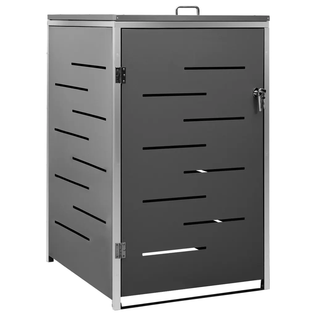 Copribidone per Spazzatura Singolo 69x77,5x112,5cm Acciaio Inox 149554
