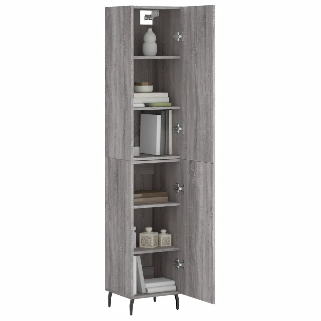 Credenza Grigio Sonoma 34,5x34x180 cm in Legno Multistrato 3198807