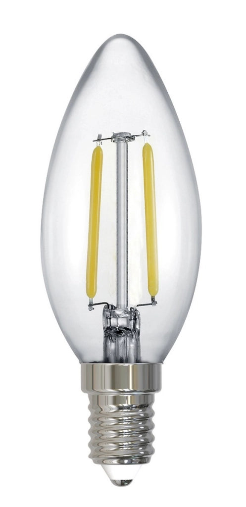 Lampadina LED candela E14 2W 2700K trasparente Trio