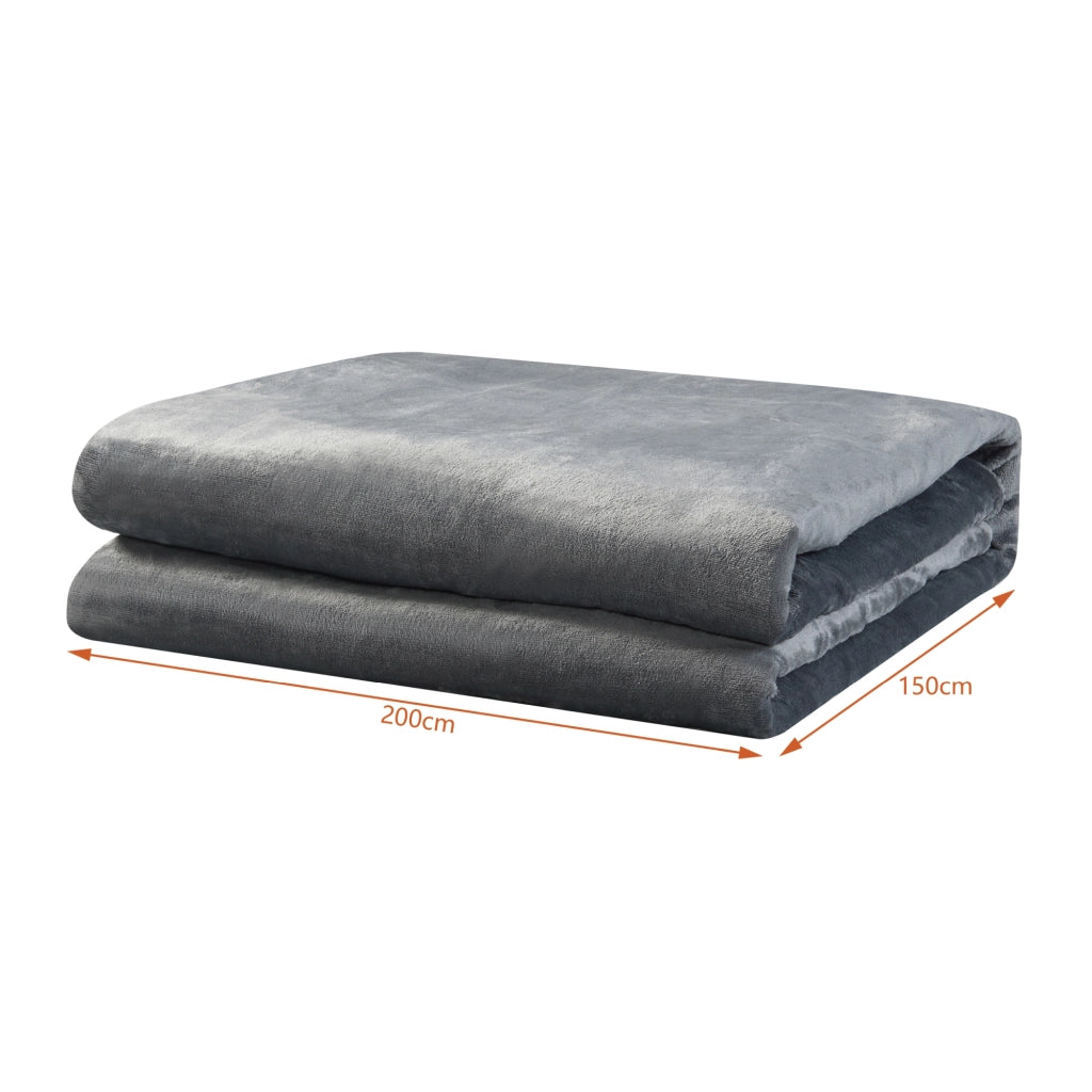 Coperta Riscaldante Archi Termocoperta Elettrica 200 x 150 cm Grigio Scuro [en.casa]