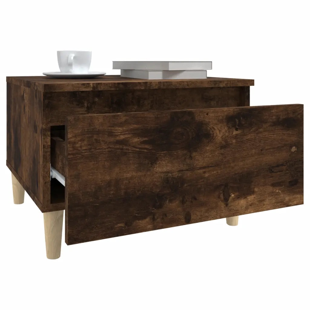 Tavolino da salotto | Tavolino da caff¨¨ | Tavolino da Soggiorno Rovere Fumo 50x46x35cm in Legno Multistrato