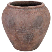 Vaso fibra di vetro marrone rossastro 33,5x33,5x31,5 cm