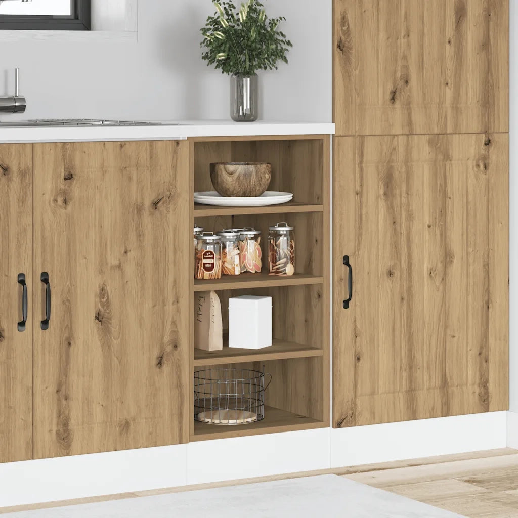 Pensile da cucina | Armadio Inferiore ¡°Riga¡± Rovere Artigianale 40x44,5x81,5 cm