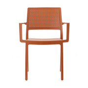 SET 4 PEZZI SEDIA EMI CON BRACCIOLI TECNOPOLIMERO MADE IN ITALY SCAB DESIGN - Terracotta 73