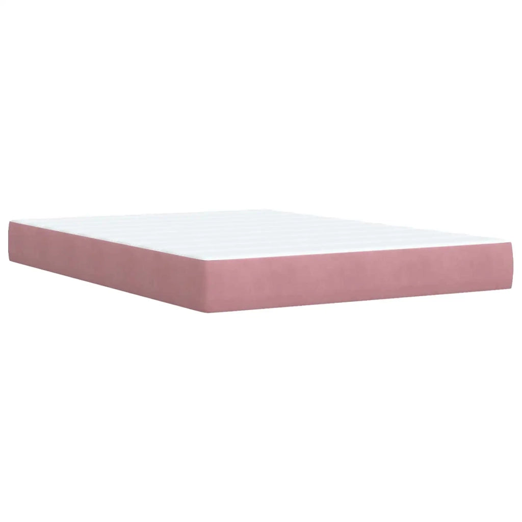 Letto con contenitore e materasso Rosa 160 x 200 cm Velluto 3459644
