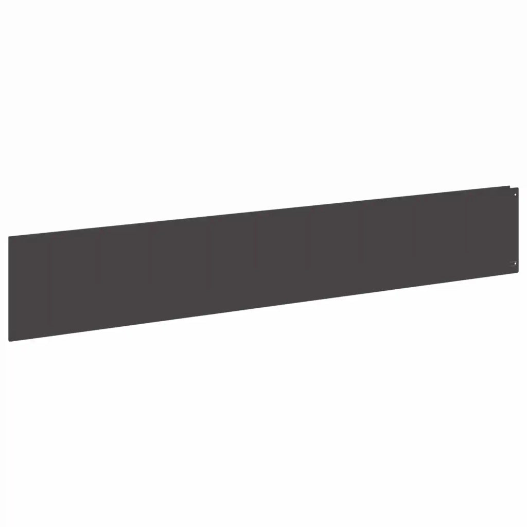 Bordura per Prato 10 pz 100 x 18 cm Acciaio Nero 8008833