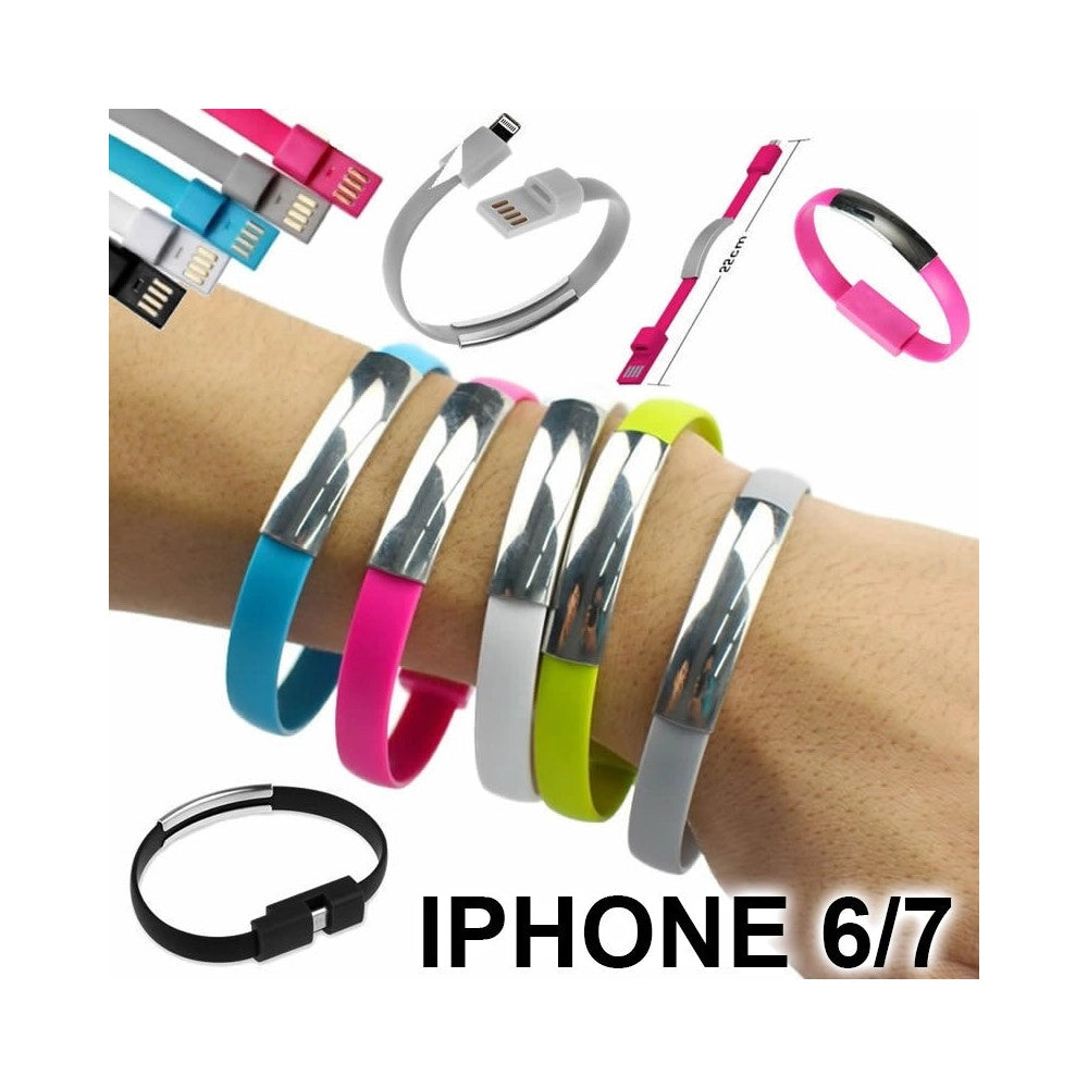 Trade Shop - Bracciale Ricarica Cavo Dati Iphone 6 6 Plus Ipad 4 Iphone 5 Ip 7 Sincronizza -