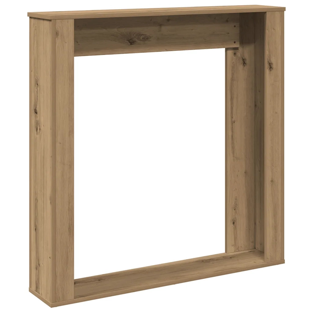 Cornice per Camino-Rivestimento per Camino Rovere Artigianale 100x20x100 cm Truciolato