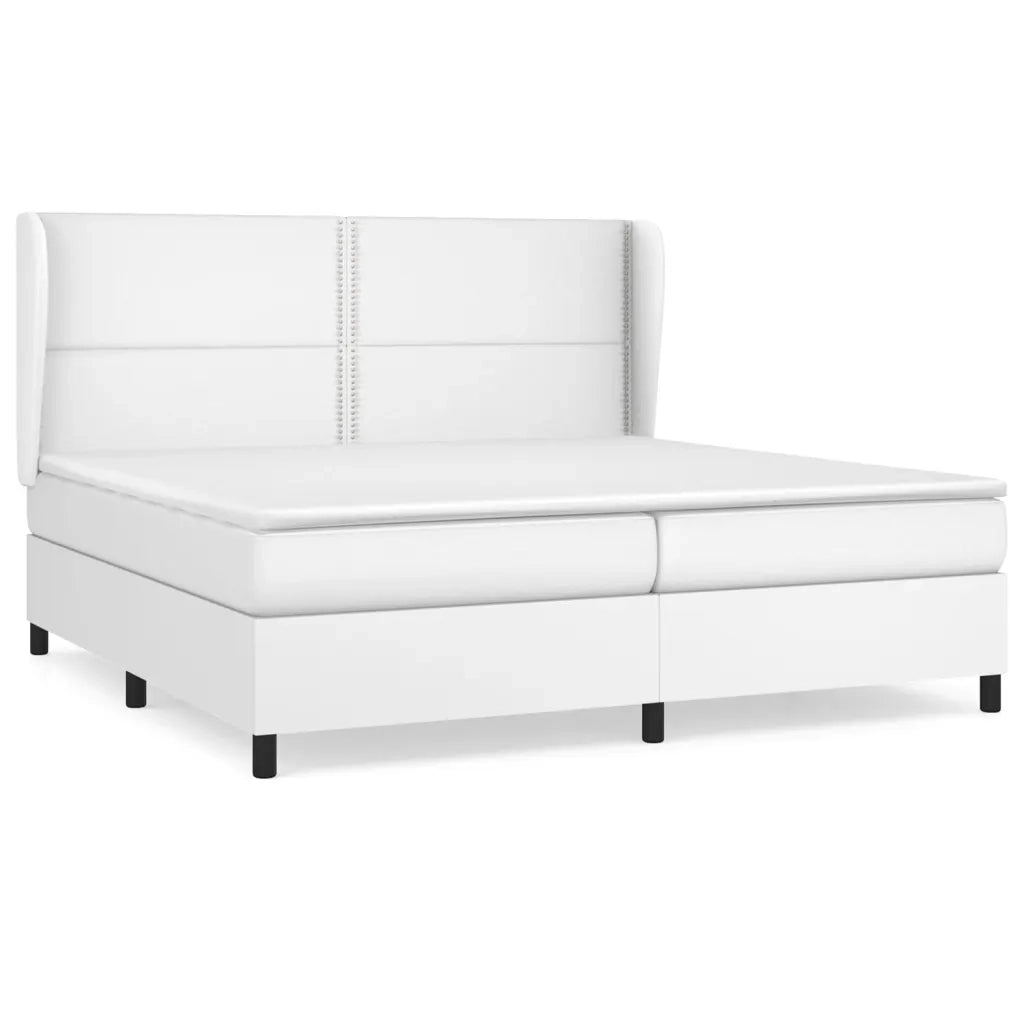 Giroletto a Molle con Materasso Bianco 200x200cm in Similpelle 3128992