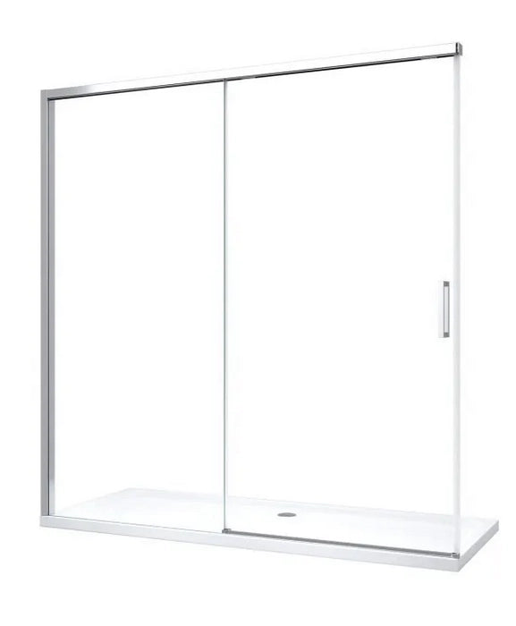 Porta Doccia Scorrevole Soft Close Cristallo 8mm Trasparente, Cromo h200 Gelas Trasparente 8mm,Cromo lucido,130 cm,200 cm