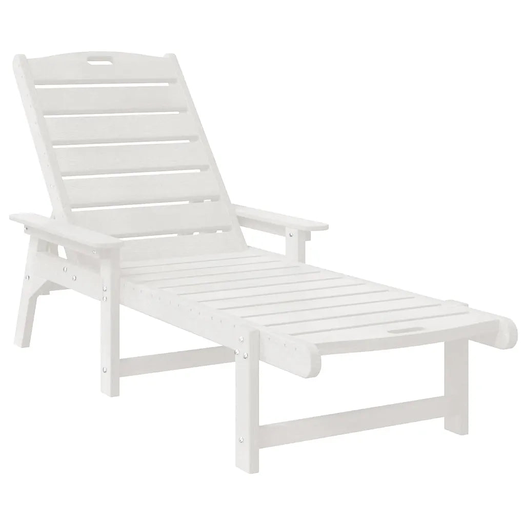 Lettino da sole 2 pcs Bianco 195,5 x 53 x 98,5 cm Polietilene 3335850