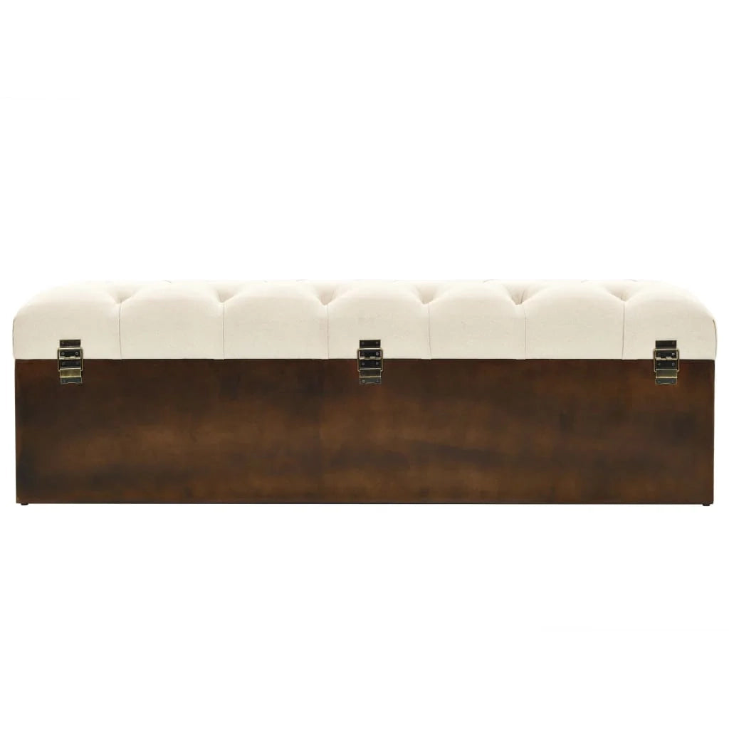 Panca contenitore 110 cm in legno massello di abete crema e tessuto 02_0010762
