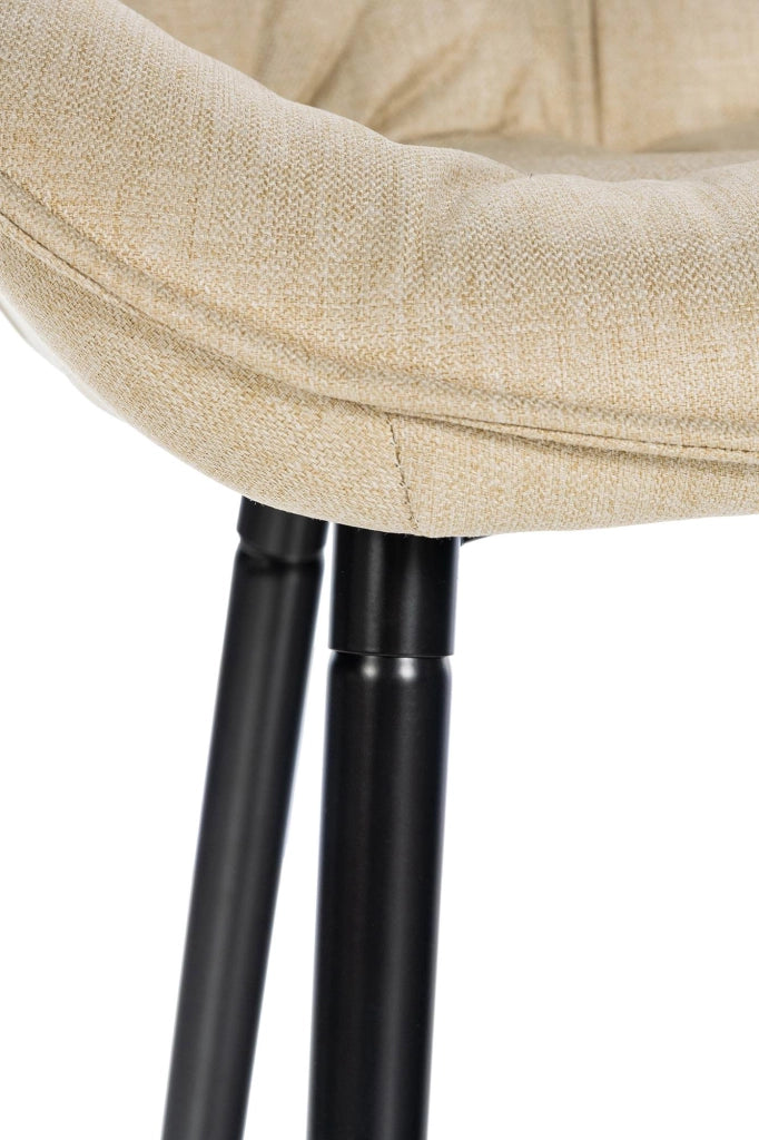 Sgabello da bar Gibson crema,Tessuto