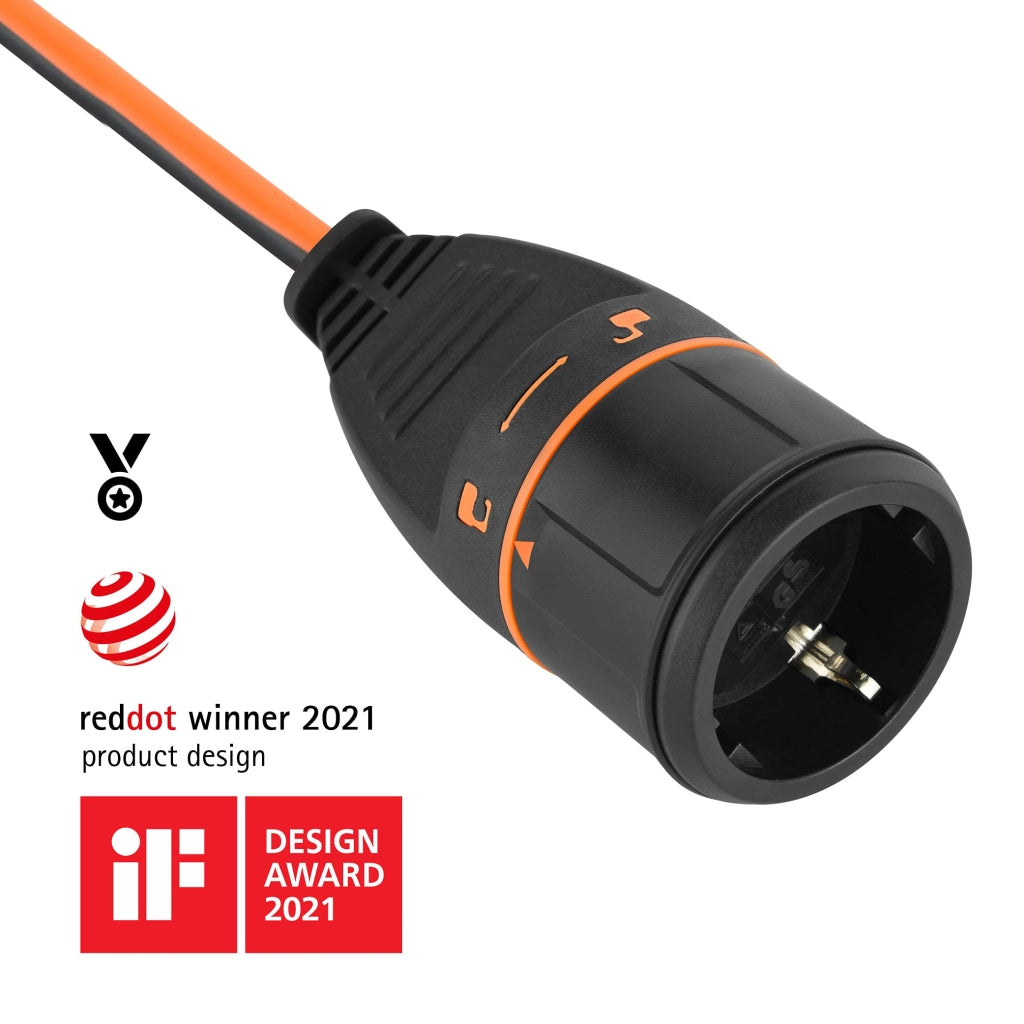 Avvolgicavo con Presa a Meccanismo Blocco Art 49237 Electraline 25 mt