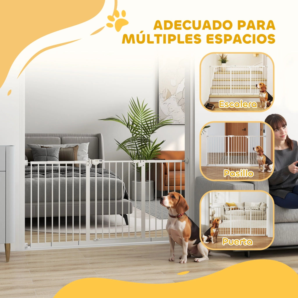 Barriera Sicurezza Bambini Regolabile ¨C zephmum ¨C Bianco 74-147.5x76.2 cm