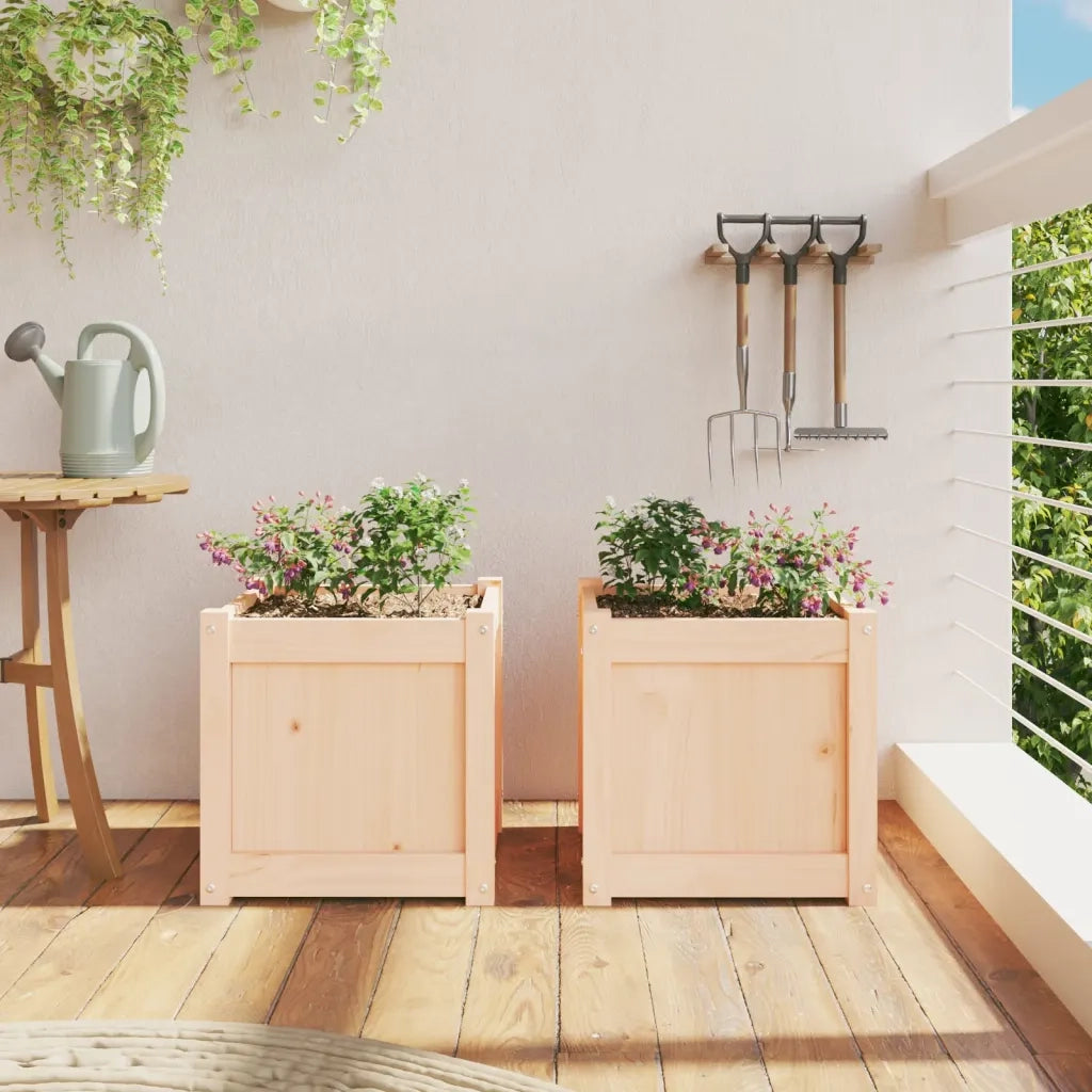 Fioriere da Giardino 2 pz in Legno Massello di Pinocod mxl 132654