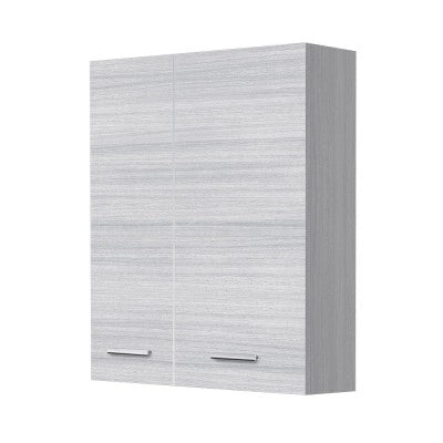 Pensile bagno sospeso 60 cm grigio  con ante e ripiano interno Desya
