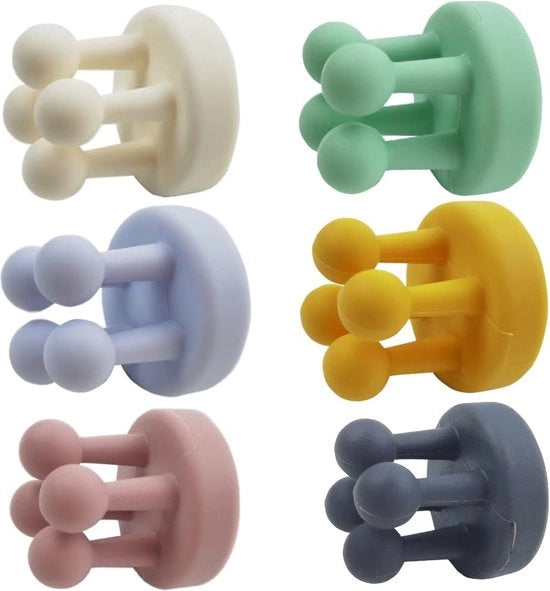 Haken autofixanti, 6 pezzi, haken in silicone, haken impermeabili, haken multifunzionali, appoggio spazzola a denti, hanger senza foro per asciugamano, per bagno, cucina, ufficio