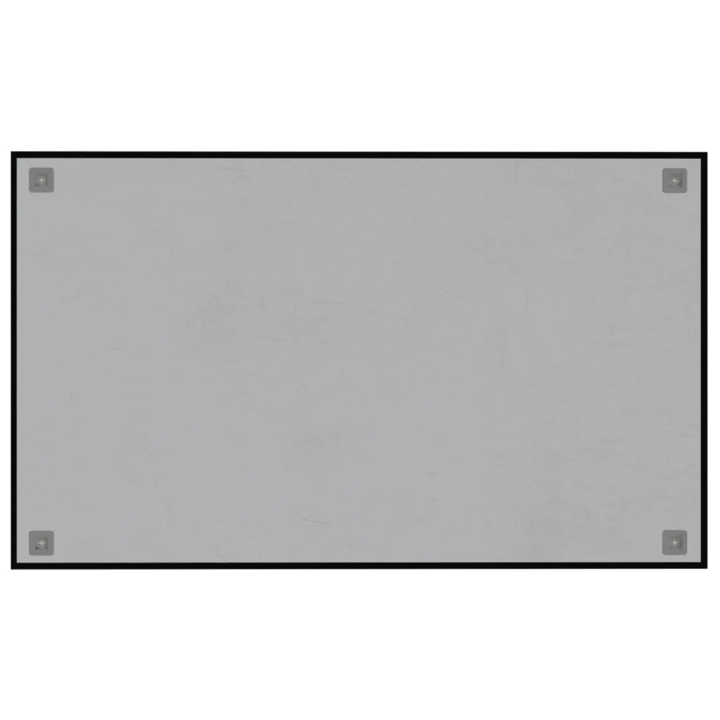 Lavagna Magnetica a Parete Nera 100x60 cm Vetro Temperato 347946