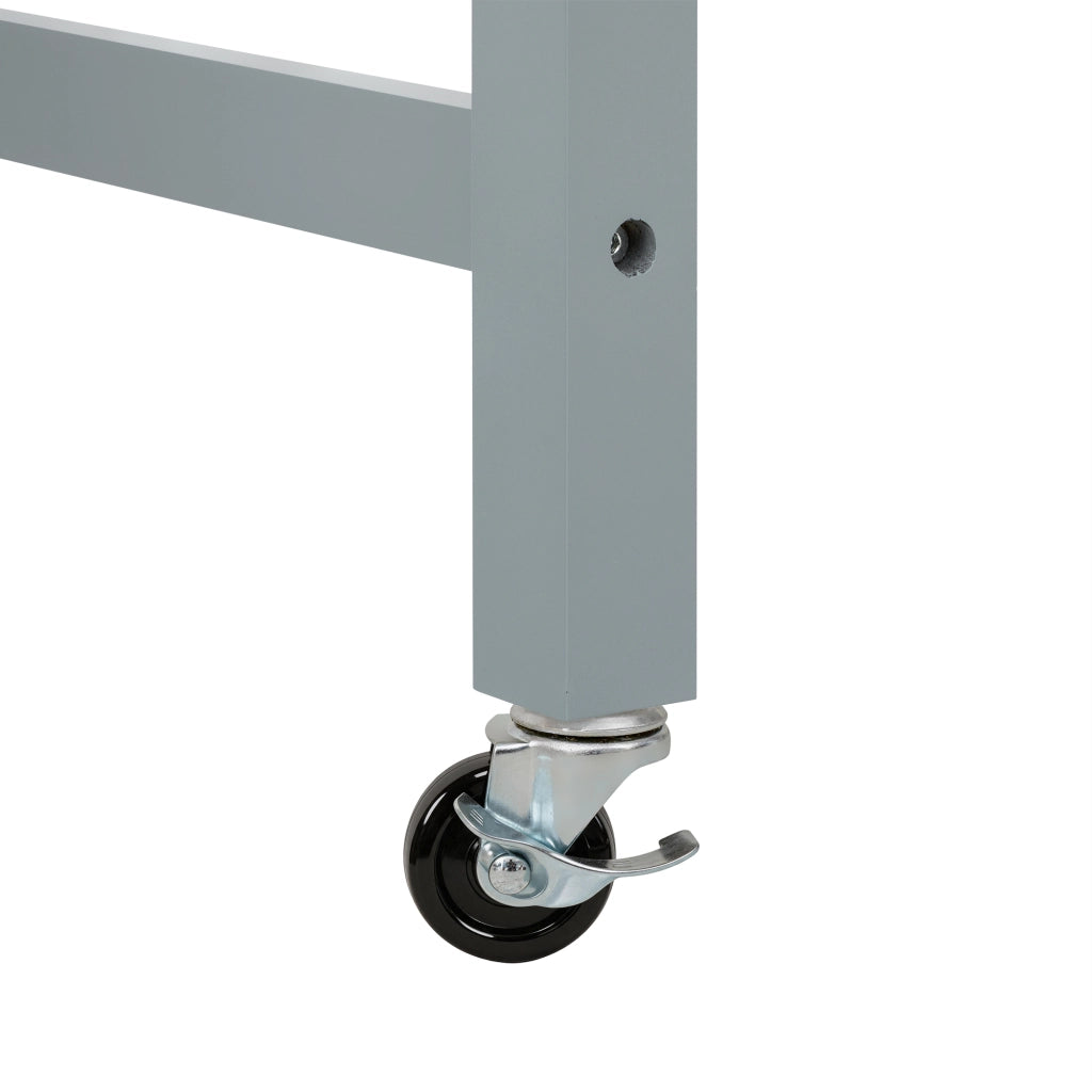 Mobile contenitore con 3 cassetti e ripiani regolabili; per cucina; grigio; 112×45×92 cm