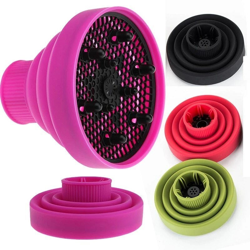 Diffusore universale per phon asciugacapelli in silicone pieghevole Art. 360