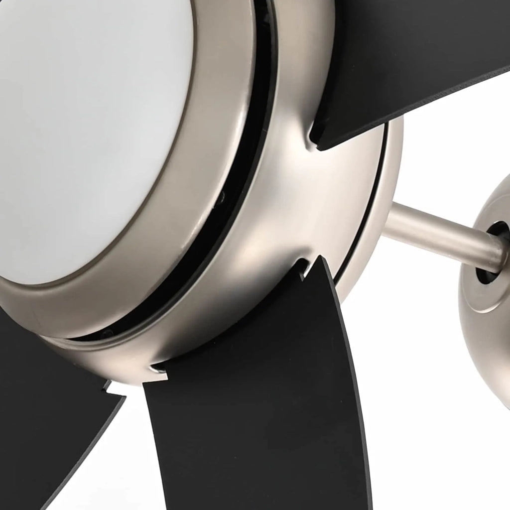 Ventilatore da soffitto con luce e telecomando Ø 110 cm Nero 42035654