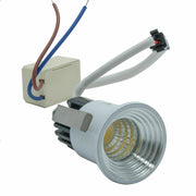 Trade Shop - Faretto Cob Incasso 3 W Mini Punto Luce Bordo Bianco Luce Calda Fredda Naturale -