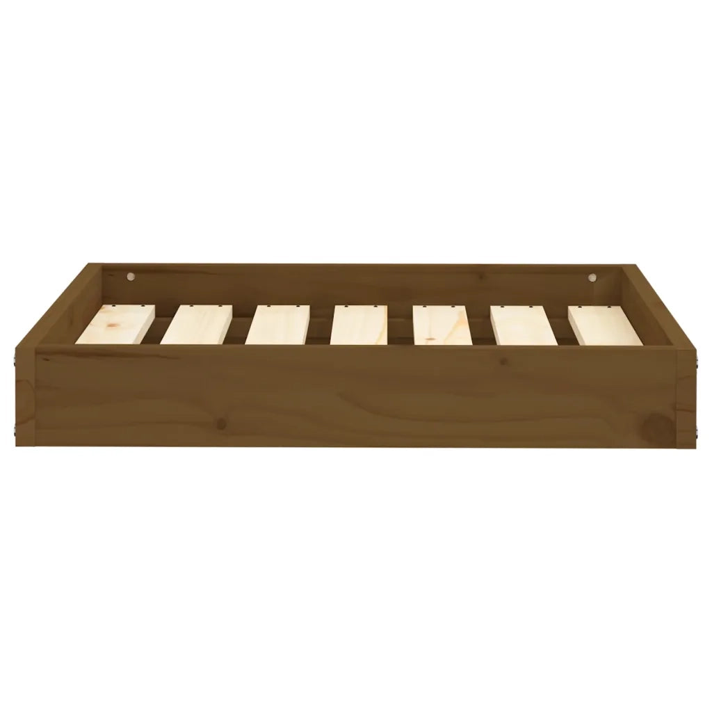 Cuccia per Cani Ambrata 61,5x49x9 cm in Legno Massello di Pino 820854