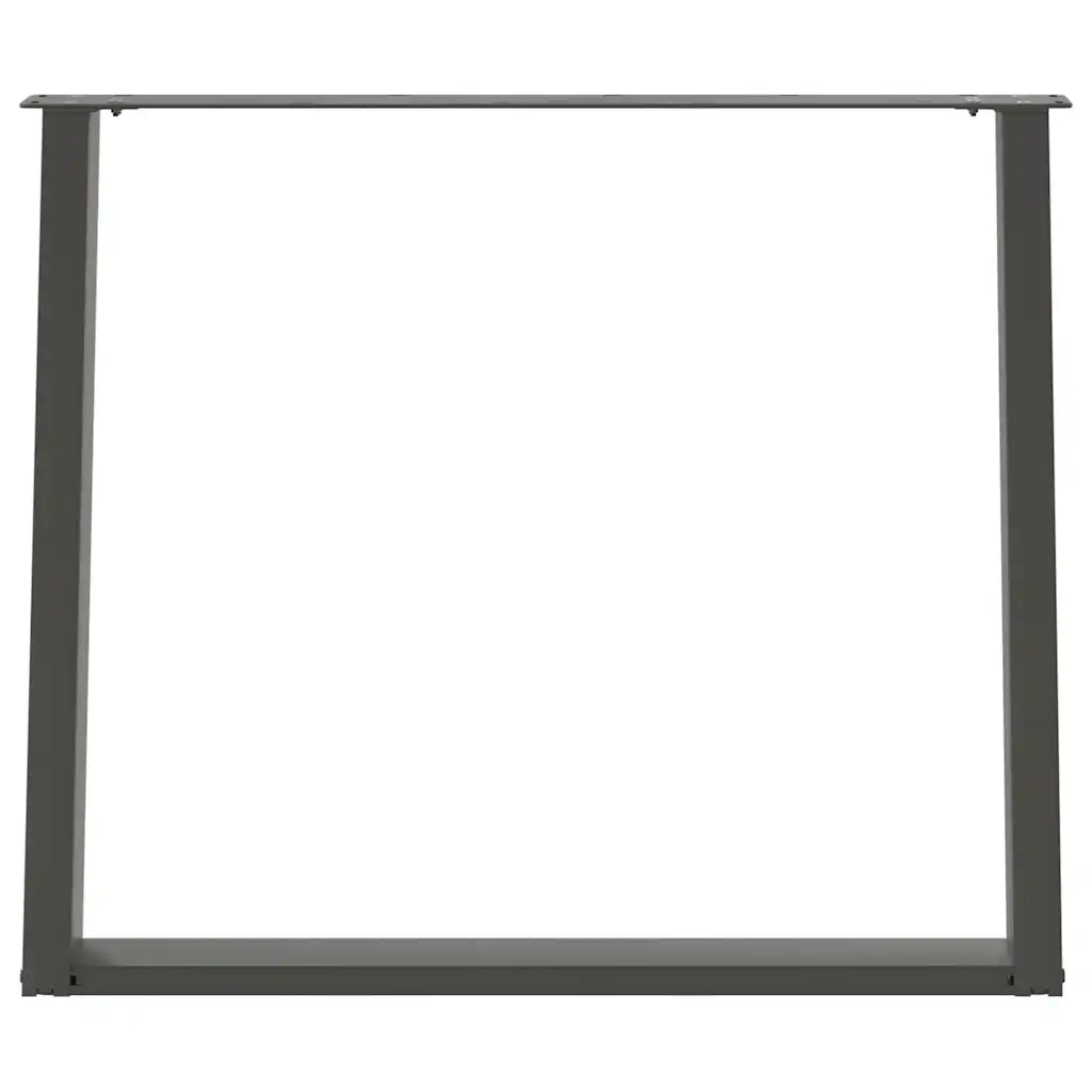 Gambe per tavolo da pranzo a forma di U 2 pz Antracite 100x(72-73) cm Acciaio