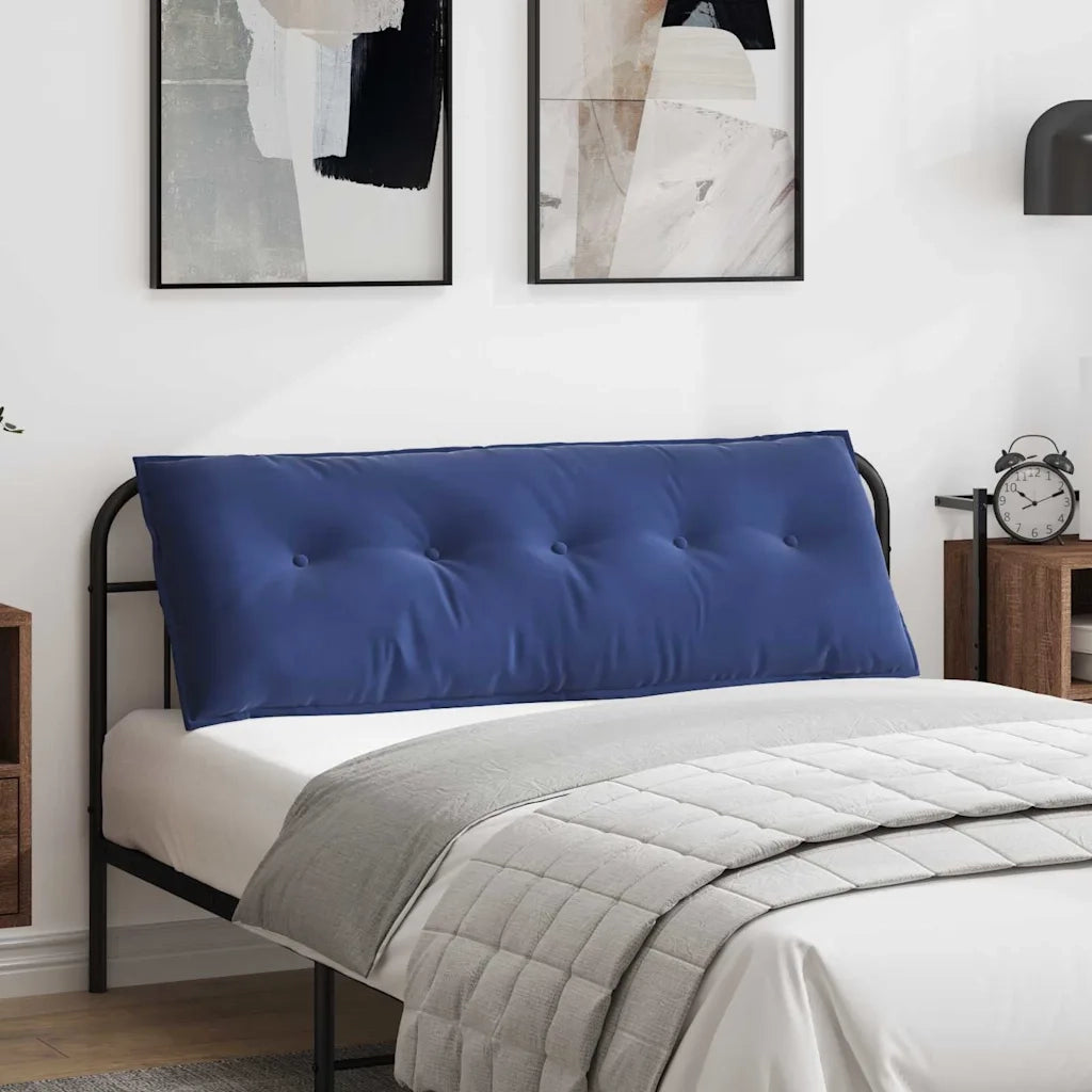 Cuscino per Schiena | Cuscino dorsale Blu Polizia 140 x 50 cm Tessuto in Cords