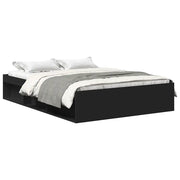 Letto matrimoniale | Letto per adulti | Giroletto in Nero 120x200 cm