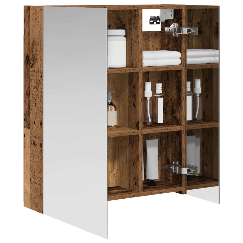 Mobiletto per specchio da bagno Legno vecchio 60 x 14,5 x 70 cm
